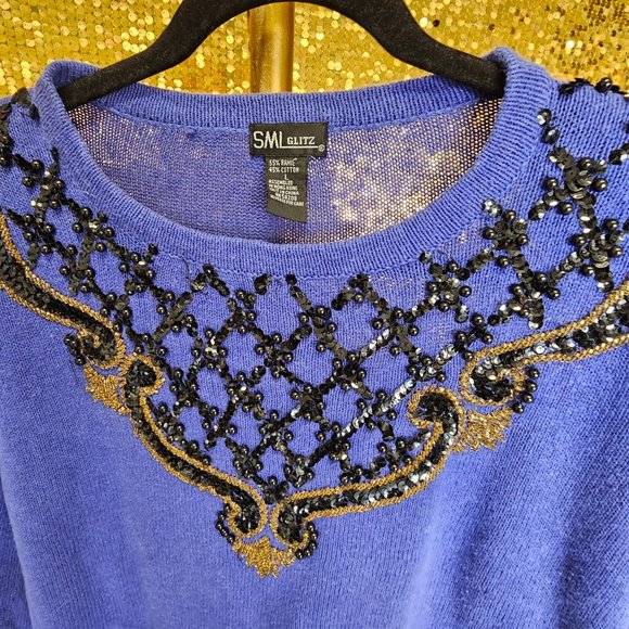 Vintage SML Glitz Sweater - Picture 2 of 5